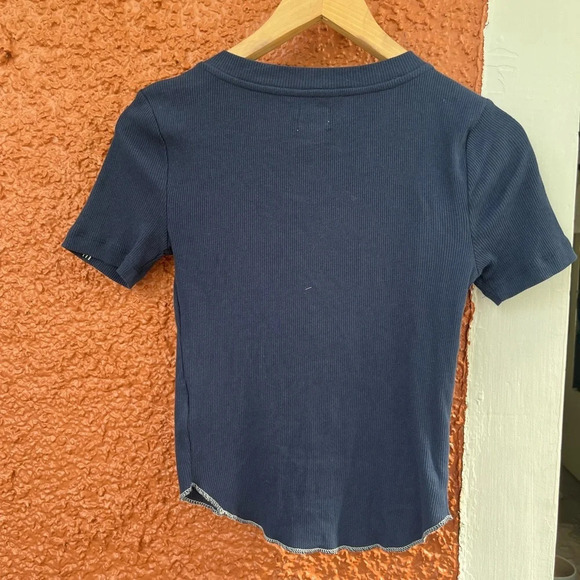BDG Urban Outfitters Womens Size Small Harvey Henley Tee Short Sleeve Ribbed - Picture 4 of 5